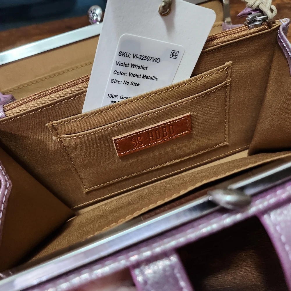 Violet Wristlet in Violet metallic by HOBO - Picture 1 of 9